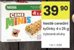 Kubík potraviny Nestlé cereální tyčinky nabídka