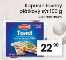 Kubík potraviny Kapucín tavený plátkový sýr nabídka