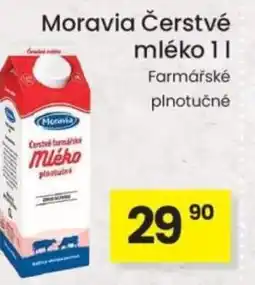 Kubík potraviny Moravia Čerstvé mléko nabídka