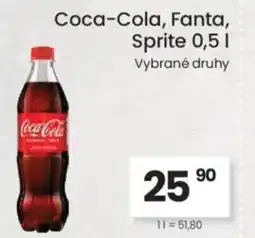 Kubík potraviny Coca-Cola, Fanta, Sprite nabídka