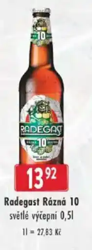 Astur&Qanto Radegast Rázná 10 světlé výčepní nabídka