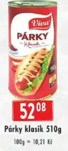 Astur&Qanto VIVA Párky klasik nabídka