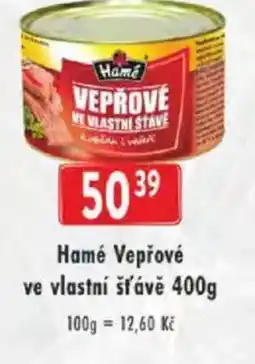 Astur&Qanto Hamé Vepřové ve vlastní šťávě nabídka