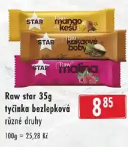 Astur&Qanto Raw star tyčinka bezlepková nabídka