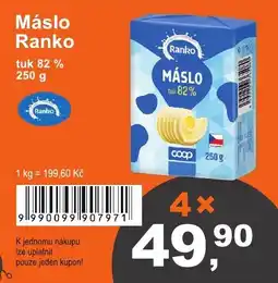 COOP DISKONT Máslo Ranko nabídka