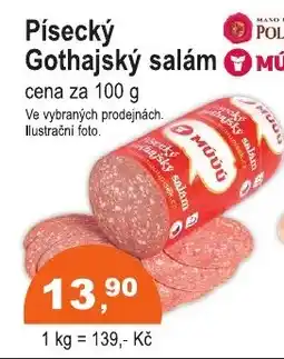 COOP DISKONT Písecký Gothajský salám nabídka