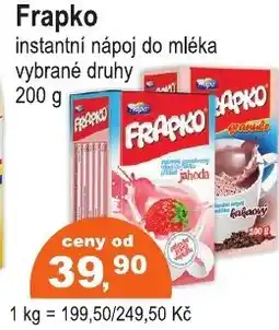 COOP DISKONT Frapko instantní nápoj do mléka nabídka