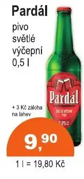 COOP DISKONT Pardál pivo světlé výčepní nabídka