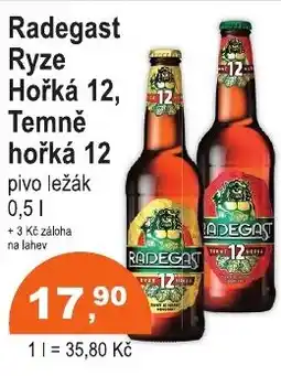 COOP DISKONT Radegast Ryze Mobil Hořká 12, Temně hořká 12 nabídka