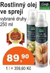 COOP DISKONT Rostlinný olej ve spreji nabídka