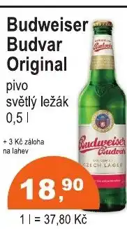 COOP DISKONT Budweiser Budvar Original pivo nabídka