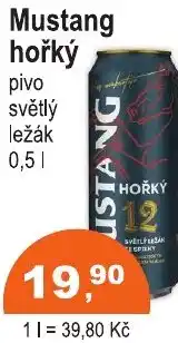 COOP DISKONT Mustang hořký pivo světlý ležák nabídka