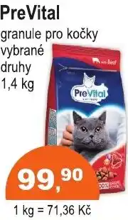 COOP DISKONT PreVital granule pro kočky nabídka
