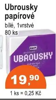 COOP DISKONT Ubrousky papírové bílé nabídka