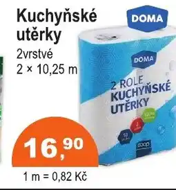 COOP DISKONT DOMA Kuchyňské utěrky nabídka