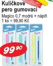 COOP DISKONT Kuličkové pero gumovací nabídka