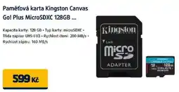 Datart Paměťová karta Kingston Canvas Go! Plus MicroSDXC 128GB nabídka