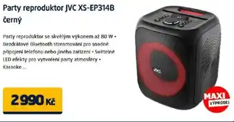 Datart Party reproduktor JVC XS-EP314B černý nabídka