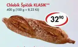 CBA Chlebík Špičák KLASIK, 400 g nabídka