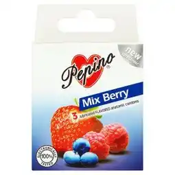 Tamda Foods Pepino Mix Berry Kondomy z přírodního latexu anatomicky tvarované s ovocnou vůní 3 ks nabídka