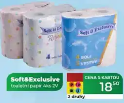 Tamda Foods Soft&Exclusive toaletni papir 4ks 2V nabídka