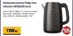 Datart Rychlovarná konvice Philips Viva Collection HD9352/30 černá nabídka