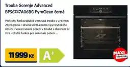 Datart Trouba Gorenje Advanced BPS6747A06BG PyroClean černá nabídka