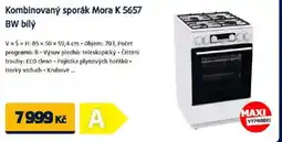 Datart Kombinovaný sporák Mora K 5657 BW bílý nabídka