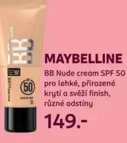 Rossmann MAYBELLINE BB Nude cream SPF 50 nabídka
