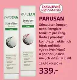 Rossmann PARUSAN Stimulátor šampon nebo Energizer tonikum pro ženy nabídka