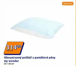 Action Oboustranný polštář z paměťové pěny nabídka