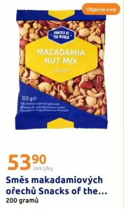 Action Směs makadamiových ořechů snacks of the nabídka