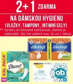 Teta Na dámskou hygienu (vložky, tampony, intimní gely) nabídka