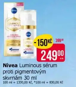 Teta NIVEA Luminous sérum proti pigmentovým nabídka