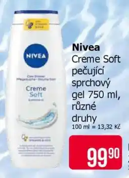 Teta NIVEA Creme soft pečující sprchový gel nabídka