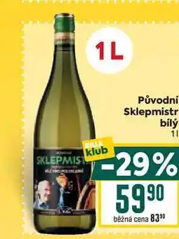 Billa Původní Sklepmistr bílý 1l nabídka