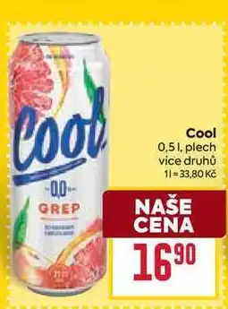 Billa Cool 0,51, plech nabídka