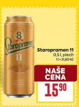 Billa Staropramen 11 0,51, plech nabídka