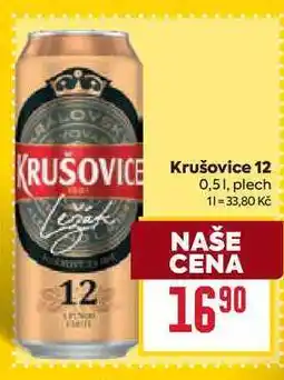 Billa Krušovice 12 0,51, plech nabídka