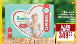 Billa Pampers Premium Care Dětské plenky 38 ks nabídka