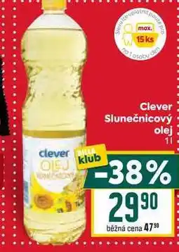 Billa Clever Slunečnicový olej 1l nabídka