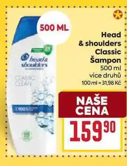 Billa Head & shoulders Classic Šampon 500 ml nabídka