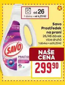 Billa Savo Prostředek na praní 26/48 dávek nabídka