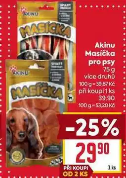 Billa Akinu Masíčka pro psy 75 g nabídka