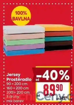 Billa Jersey Prostěradlo od 90×200 cm 160 x 200 cm 200 x 200 cm nabídka