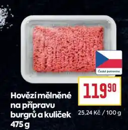 Billa Hovězí mleté na přípravu burgerů a kuliček nabídka