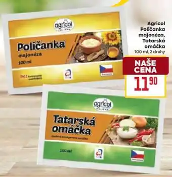 Billa Agricol Poličanka Majonéza, Tatarská omáčka nabídka