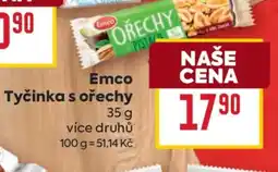 Billa Emco Tyčinka s ořechy nabídka