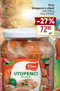 Billa Viva Utopenec s cibulí nabídka