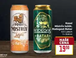 Billa Kozel Mistrův ležák, Radegast Ratar nabídka